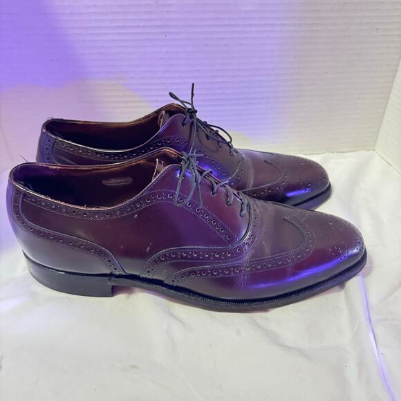 Vintage BOSTONIAN Made in USA Windsor Brown 21132 Cherry Mens Wingtip sz 10 main image 4